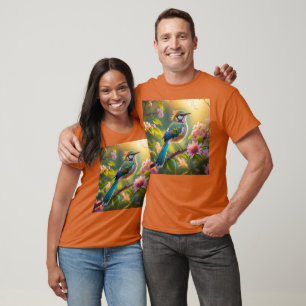 T-shirt Imaginaire Turquoise à ailes vert