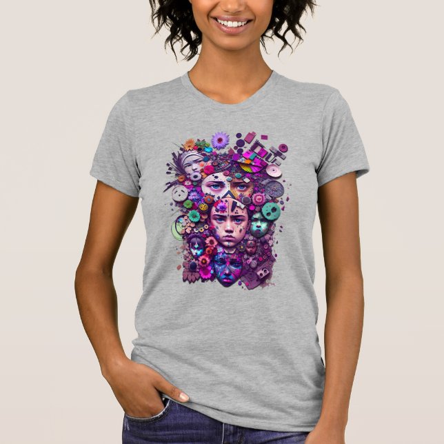 T-shirt Imaginaire visage humain (Devant)