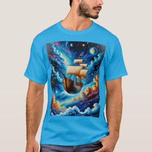 T-shirt Imaginaire voilier dans l'espace Tee