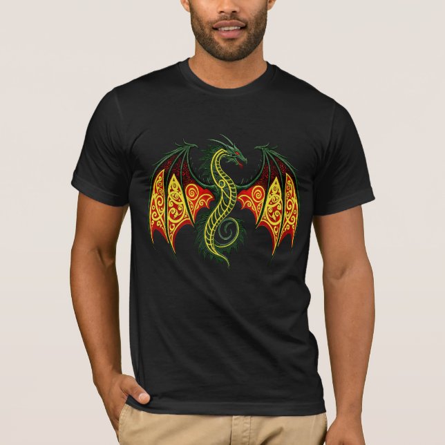 T-shirt Imaginaire volant dragon ailes animal mythique (Devant)
