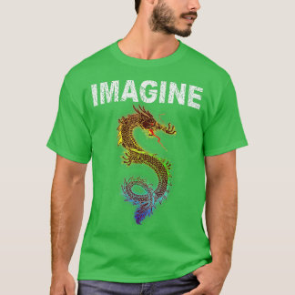 T-shirt Imaginez Dragon Vintage Imaginaire Art2