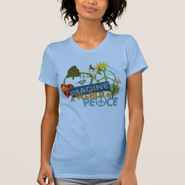 T-shirt Imaginez la paix du monde (Devant)