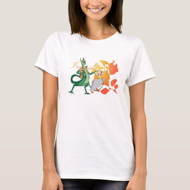 T-shirt "Imaginez" le peintre de dragon (Devant)