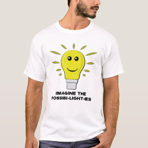 T-shirt Imaginez les possibilit-Lumière-és - Pun d'ampoule