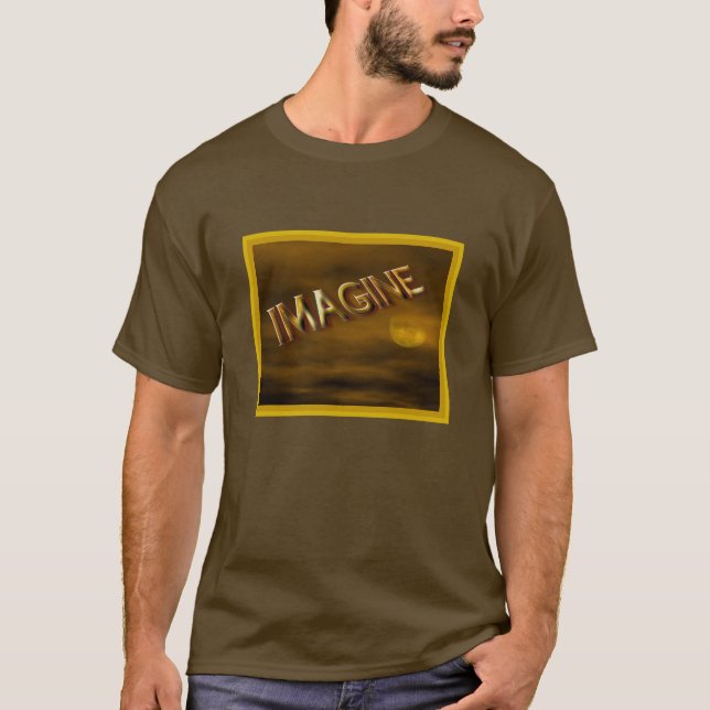 T-shirt Imaginez l'Imaginaire Lune Inspirationnel (Devant)
