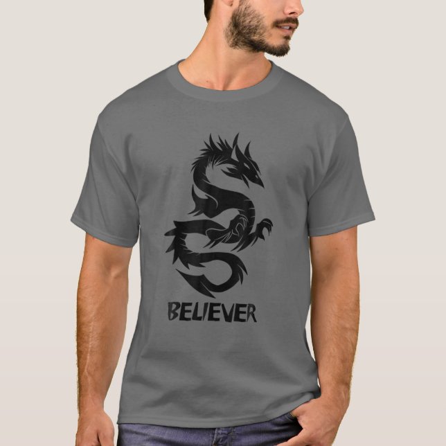 T-shirt Imaginez, Rêvez, Croyez | Tatouage de dragon d'Ima (Devant)