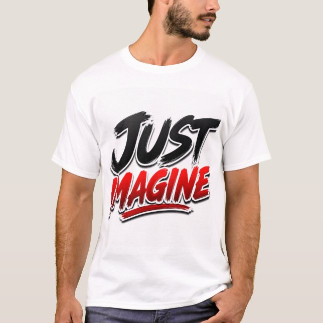 T-shirt Imaginez simplement, Inspiration minimaliste (Devant)