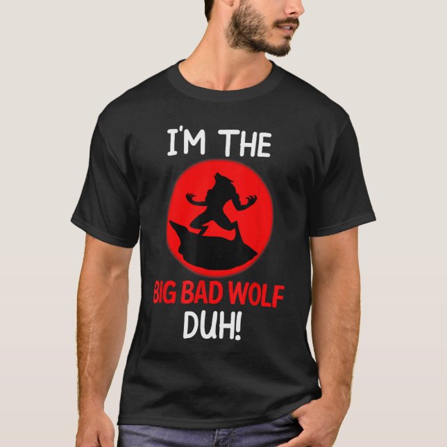 T-shirt Imhe Bad Wolf Duh Costume Funny DIY Halloween Part (Devant)