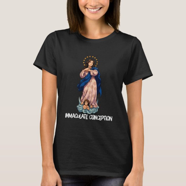 T-shirt Immaculée Conception Marie Bréviaire Traditionnel  (Devant)