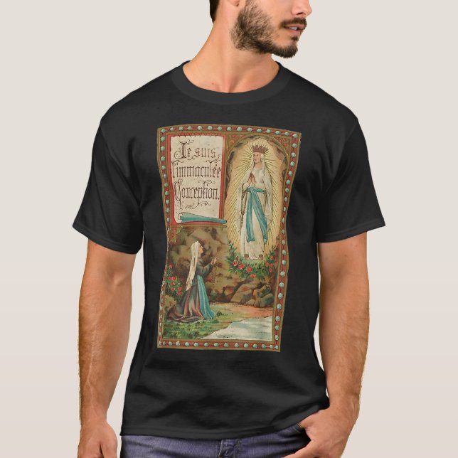 T-shirt Immaculée Conception Notre Dame Lourdes Bernadette (Devant)