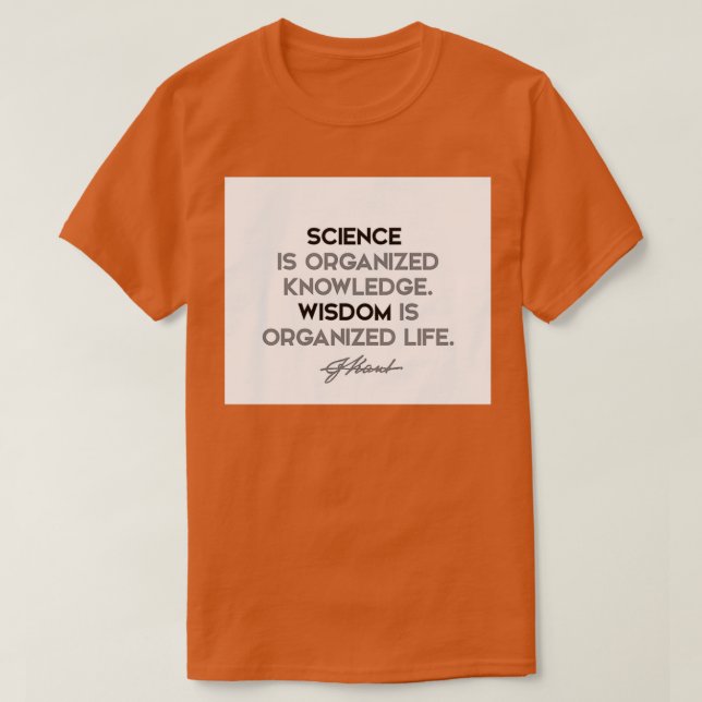 T-shirt Immanuel Kant quotes Science is organized knowledg (Design devant)