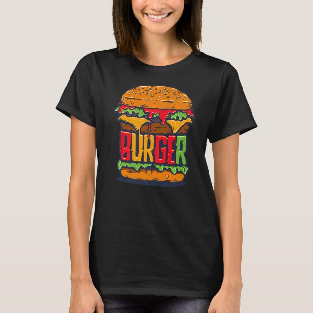 T-shirt Immense Hamburger Cheeseburger Restaurant Burger (Devant)