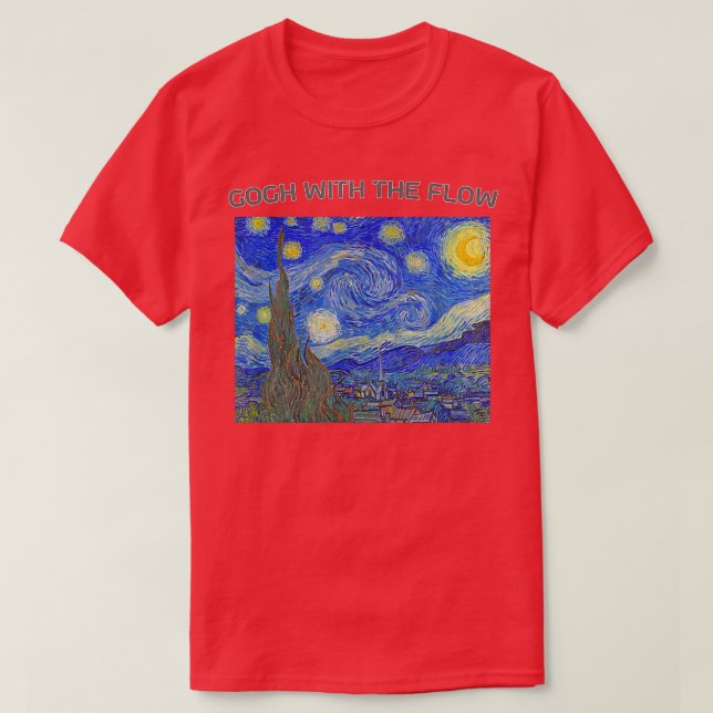 T-shirt Immersive Van Gogh La Nuit Étoile Gogh Avec (Design devant)