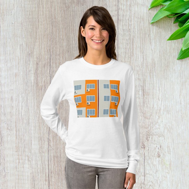 T-shirt Immeuble moderne avec climatiseurs (Créateur téléchargé)