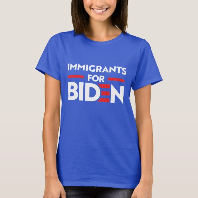 T-SHIRT IMMIGRANTS POUR JOE BIDEN (Devant)