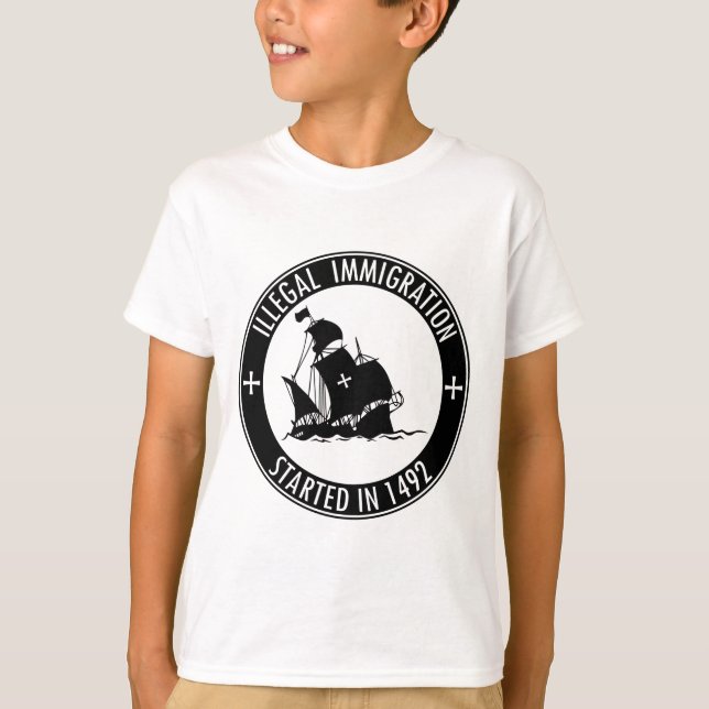 T-shirt Immigration illégale commencée en 1492 (Devant)