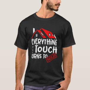 T-shirt Immobilier vintage Realtor Tout ce que je touche V