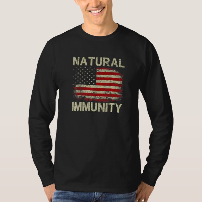 T-shirt Immunité naturelle anti-vaccin Liberté Médicale No (Devant)