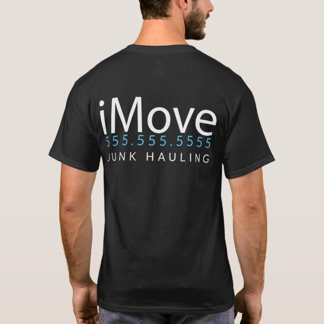 T-shirt iMove. Transporteur de déchets. Promo Merch (Dos)