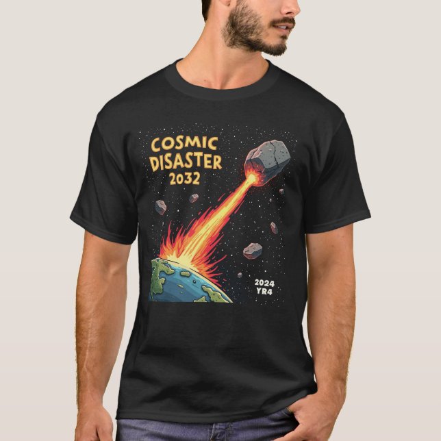 T-shirt Impact des astéroïdes Catastrophe cosmique 2032 (Devant)