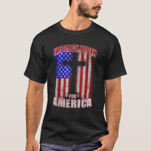 T-shirt Impeach Joe Biden Impeach 46 Patriotique US Drapea