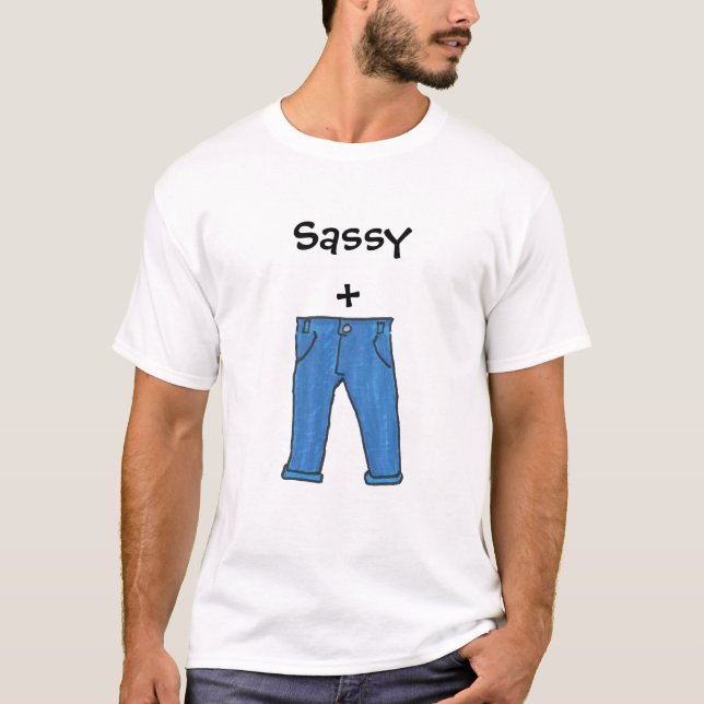 T-shirt impertinent de pantalon (Devant)