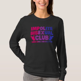 T-shirt Impoli Bisexual Club Finger Guns Mauvais Puns Lgbt