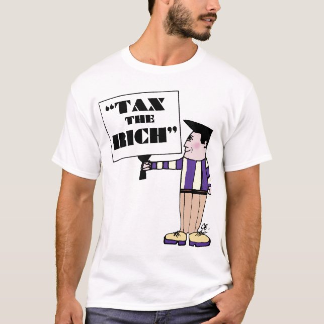 T-shirt "Imposez le riche" (T) des hommes (Devant)