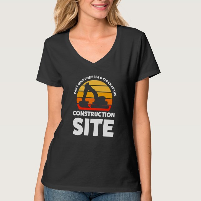 T-shirt Impossible d'attendre la construction du site de c (Devant)