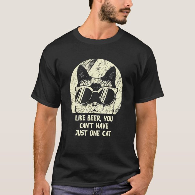 T-shirt Impossible d'avoir juste un chat dictons Citations (Devant)