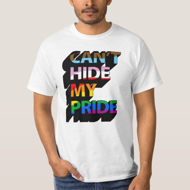 T-shirt Impossible de cacher ma fierté 3D (Devant)