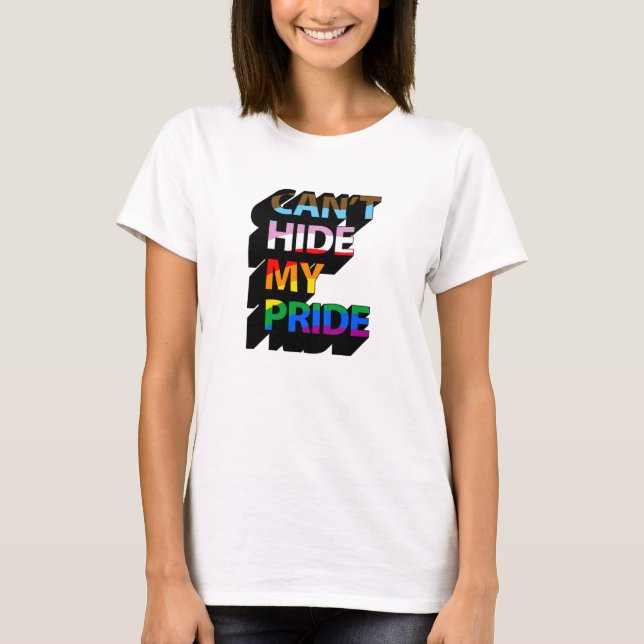 T-shirt Impossible de cacher ma fierté 3D (Devant)