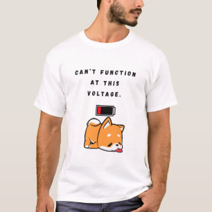 T-shirt Impossible de fonctionner à cette tension.