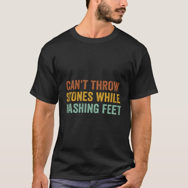 T-shirt Impossible De Jeter Des Pierres Pendant Le Lavage  (Devant)