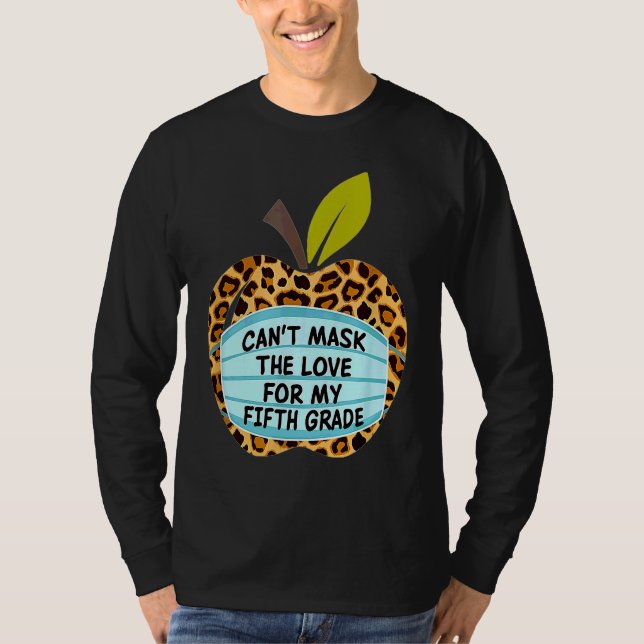 T-shirt Impossible de masquer l'amour pour ma cinquième an (Devant)