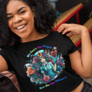 T-shirt Impossible de réparer l'imbécile : l'infirmière ét