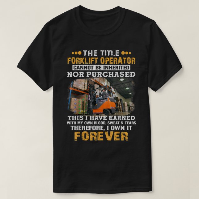 T-shirt Impossible D'Hériter L'Opérateur De Remorquage De  (Design devant)
