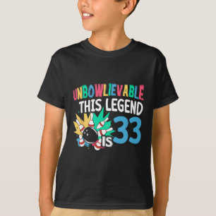 T-shirt Impraticable Cette Légende Est 33 Bowling 33e Nais