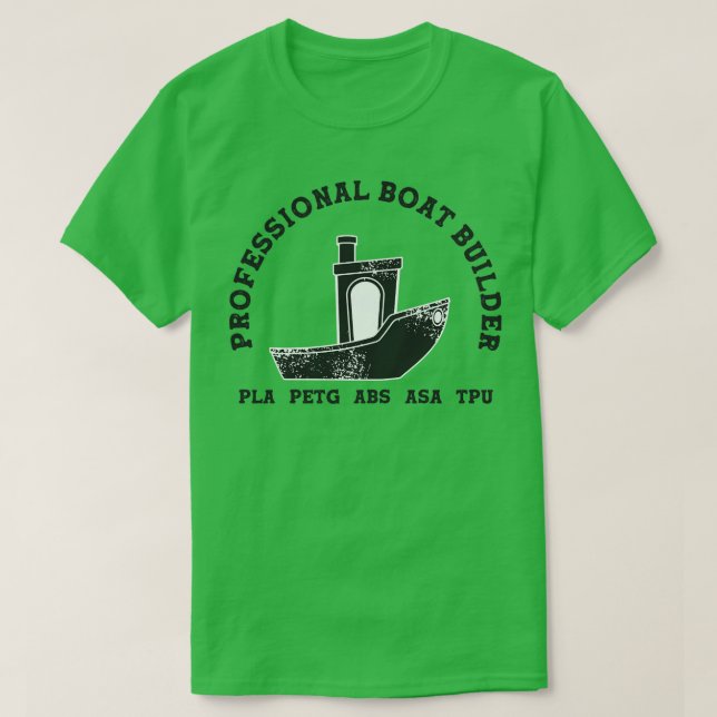 T-shirt Impression 3D Benchy Professional Boat Builder 3 (Design devant)