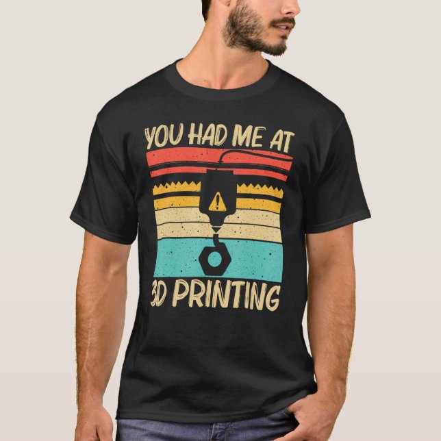 T-shirt Impression 3D Cool Pour Hommes Femmes Imprimante 3 (Devant)