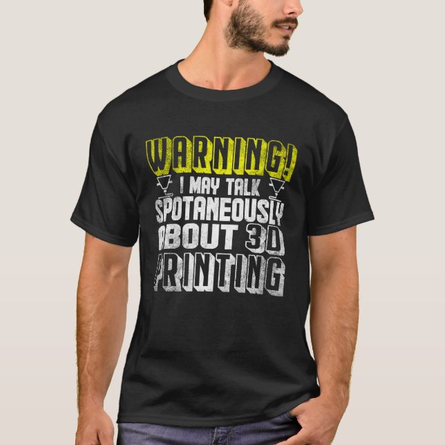 T-shirt Impression 3D rétroactive Imprimante 3D 4 (Devant)