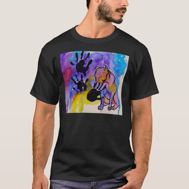 T-shirt Impression à la main de l'extrémité (Devant)