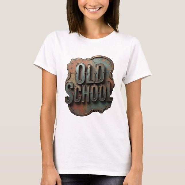 T-shirt Impression argentée Snappy OLD SCHOOL (Devant)