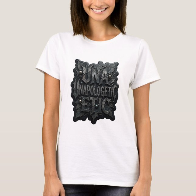T-shirt Impression argentée vibrante SANS EXCUSE (Devant)