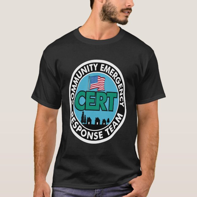 T-shirt Impression arrière blanche de l'équipe de réponse  (Devant)