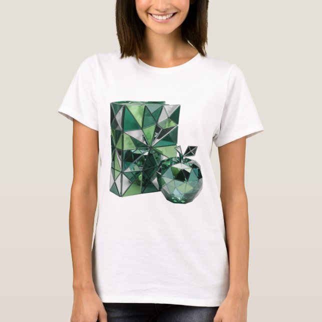 T-shirt Impression ART ABSTRAIT argentée Iconique (Devant)