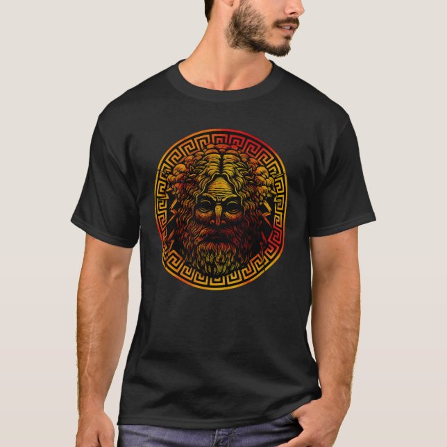 T-shirt Impression artistique du Bouclier antique de Zeus (Devant)