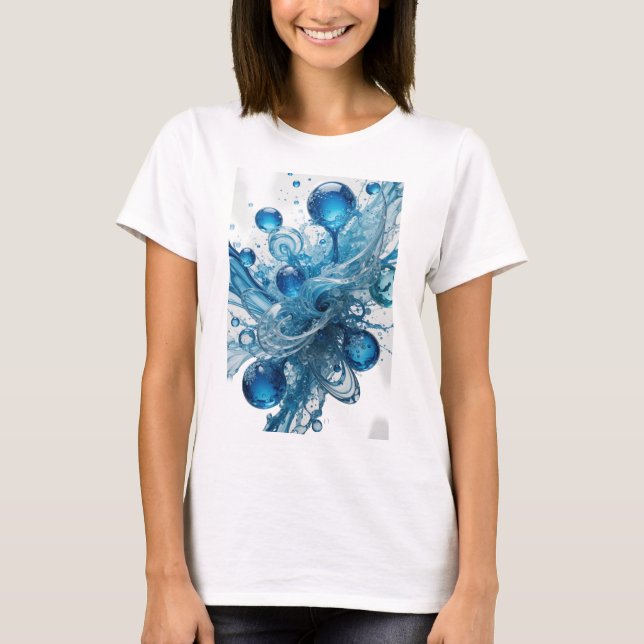 T-shirt Impression Bleue VIVE GOUTTE D'EAU (Devant)