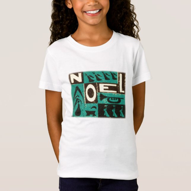 T-Shirt Impression bloc Vintage Noeud vert (Devant)