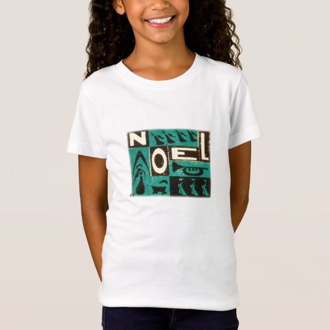 T-Shirt Impression bloc Vintage Noeud vert (Devant)